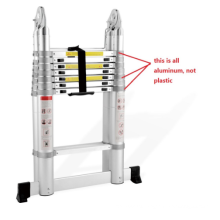 Aluminum multipurpose 5m telescopic ladder with new TUV GS/EN131